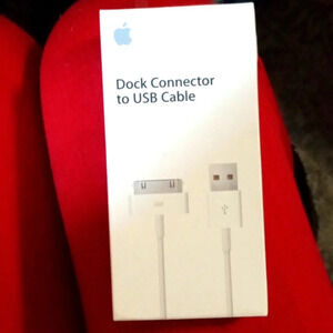 Apple Dock Connector to USB cable new with one year warranty
